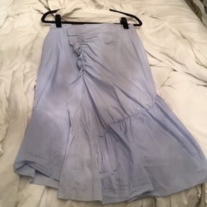 Trouve blue and white stripped skirt